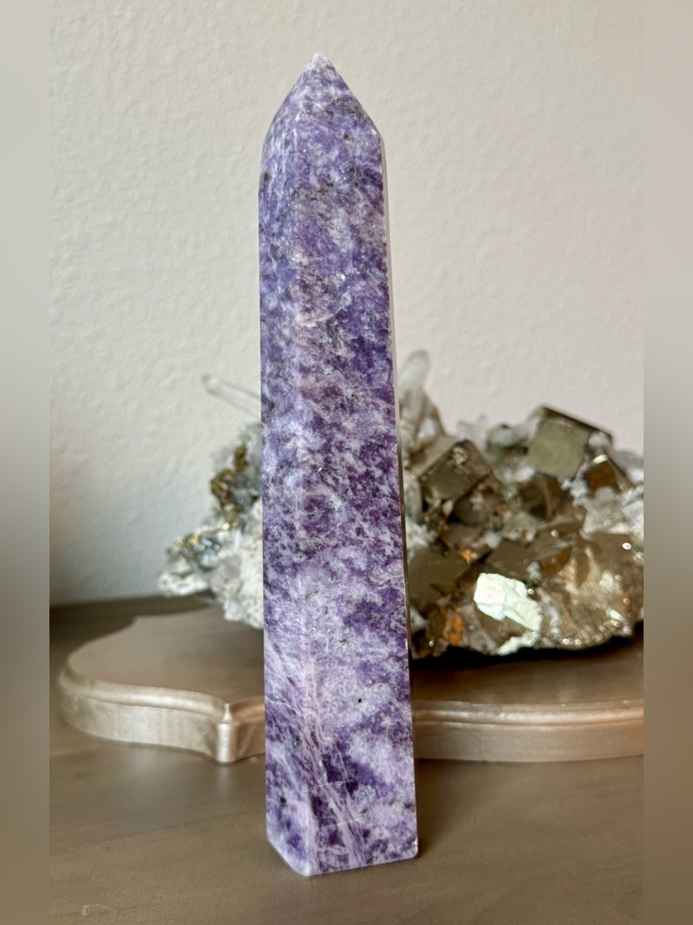 Large Lepidolite Tower